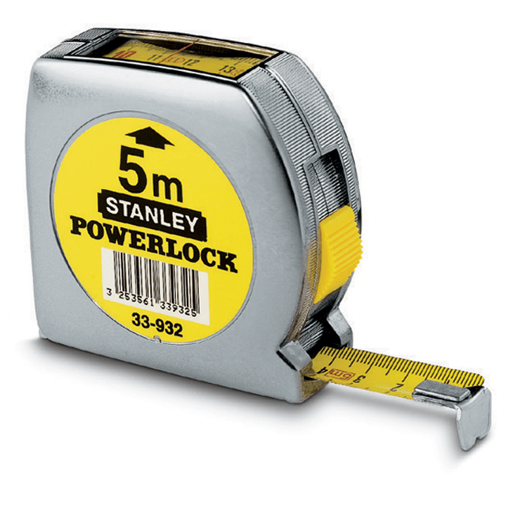 Rolbandmaat powerlock boveninkijkvenster 5 meter x 19mm 0-33-932