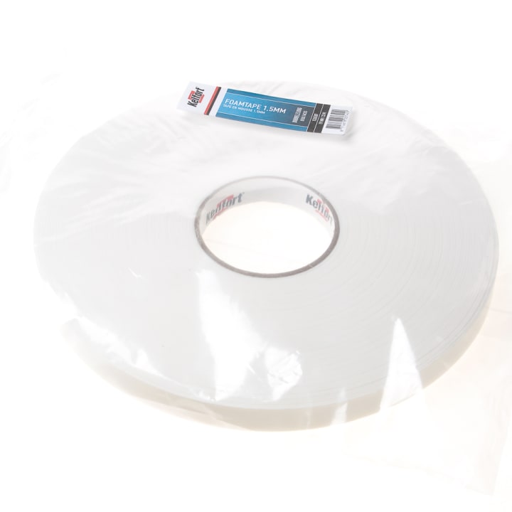 Foam tape dubbelzijdig 1.5mm x 19mm x 33 meter