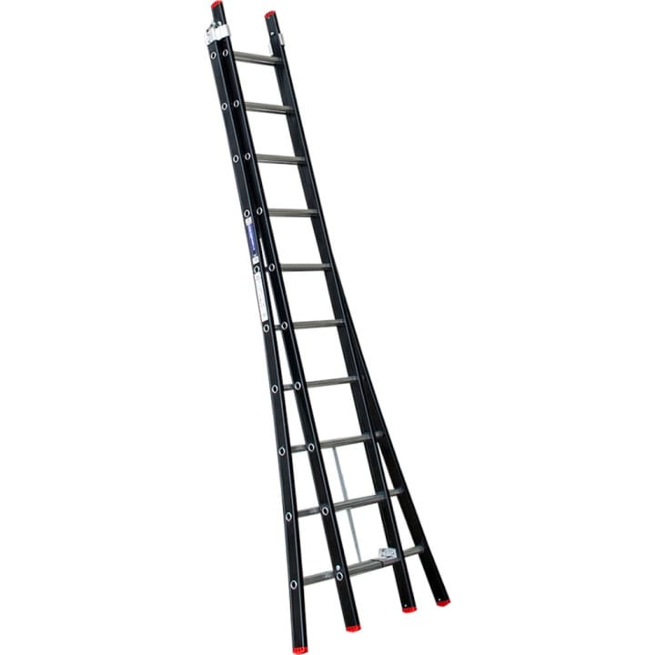 Reformladder Magnus, aluminium, zwart, 2x10 treden