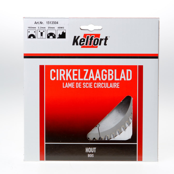 Cirkelzaagblad hardmetaal 48 tanden WS-W diameter 160 x 2.6 x 20mm