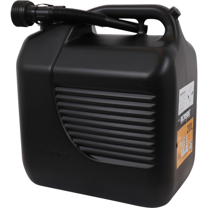 Jerrycan m.schenktuit zwart 20ltr