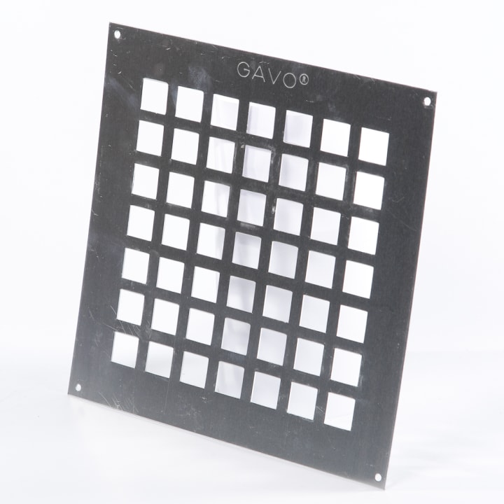 Gavo Ventilatieplaat enkel rij aluminium 25 x 25cm