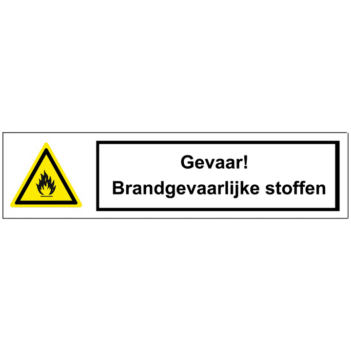 Sticker Gevaar brandgevoelig stoffen d5105