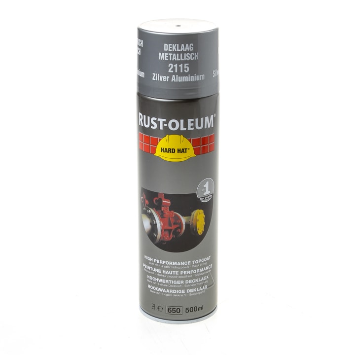 Rust-Oleum Hard Hat metallic glanzend aluminium 500ml