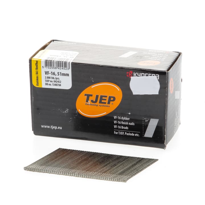 Brad 16G 1.6mm l=50mm schuin 20° RVS (2000)