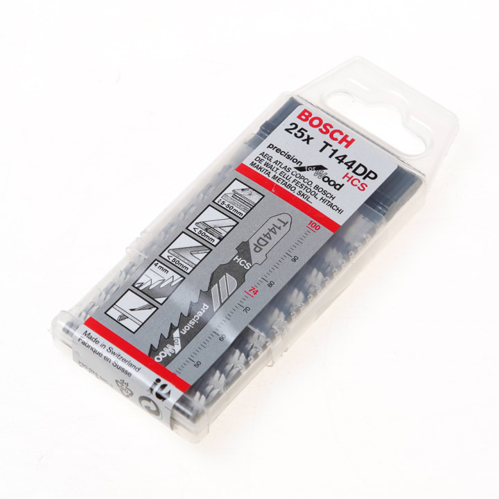 Decoupeerzaagblad hout T 144 DP blister van 25 bladen