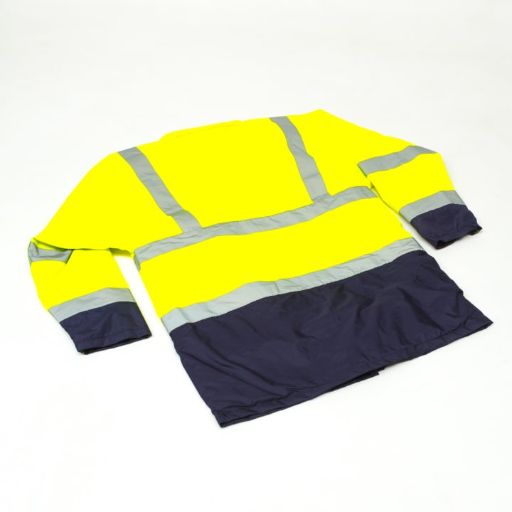 Parka signalisatie geel/navy  maat XL