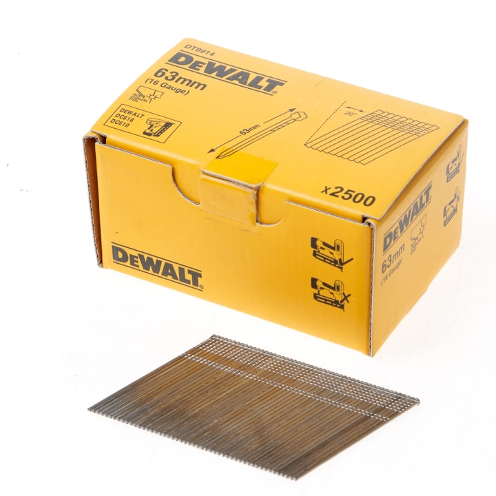 DeWalt Inox spijkers zonder kop 63mm 16 Gauge 20° voor DC618 doos met 2500 spijkers