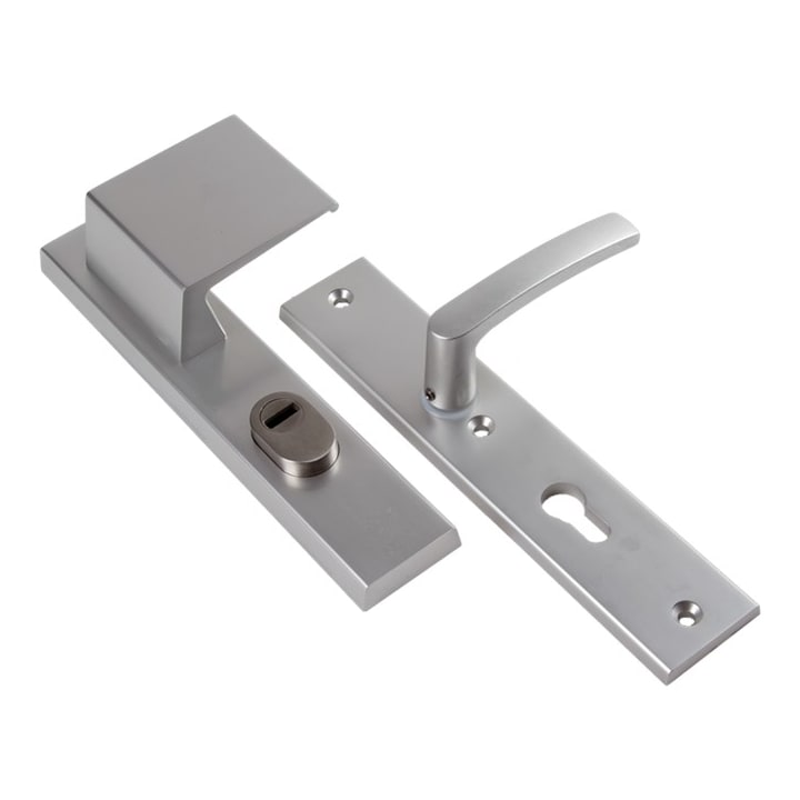 Ami Greeplangschild, aluminium veiligheidsbeslag 251/15 - 90/80 KT Rechtswijzend pc72 F1