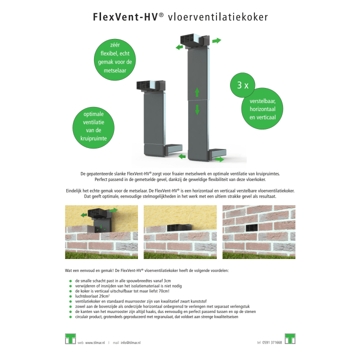Vloervent.koker FlexVent-HV.