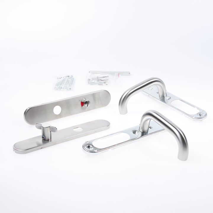 Deurkruk op schild voor WC PC72/8mm met nok 7mm Ital EN1906