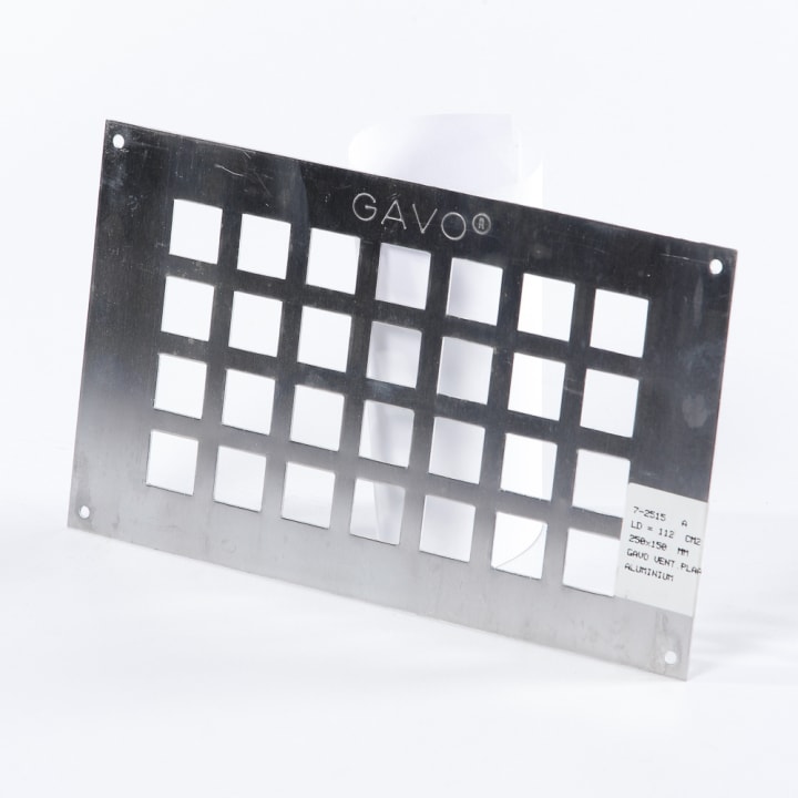 Gavo Ventilatieplaat enkel rij aluminium 25 x 15cm