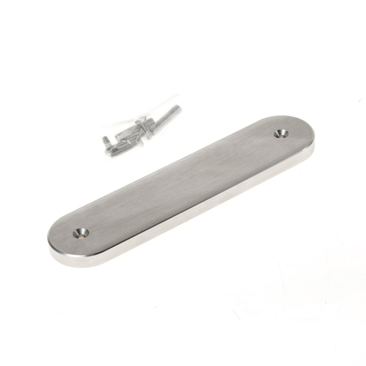 Schild roestvaststaal massief afgerond geheel blind