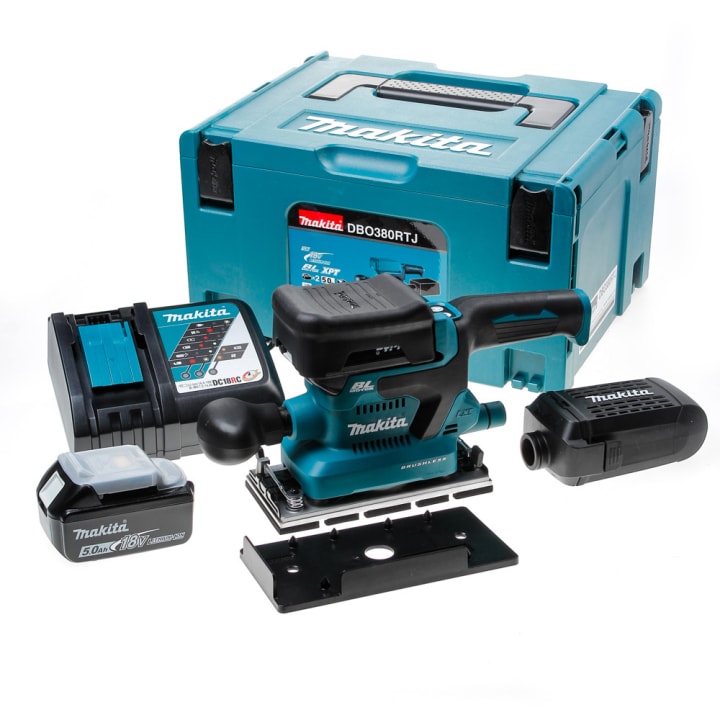 Makita accu vlakschuurm.+2x5Ah/18v DBO380RTJ