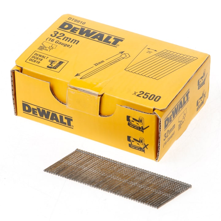DeWalt Inox spijkers zonder kop 32mm 16 Gauge 20° voor DC618 doos met 2500 spijkers