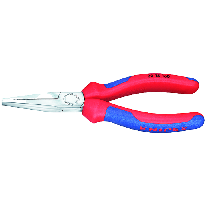 Knipex Langbektang verchroomd platte bek 160mm