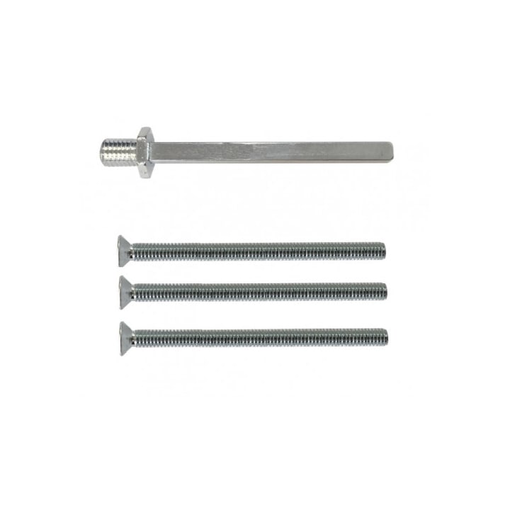 Bevestigingsset voor veilgheidsgarnituur, duwer/kruk, van 50mm breed, tbv deurdikte 68-74mm