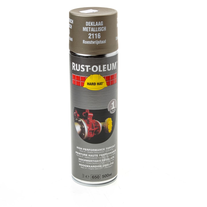 Rust-Oleum Hard Hat deklagen metallic roestvrijstaal 500ml