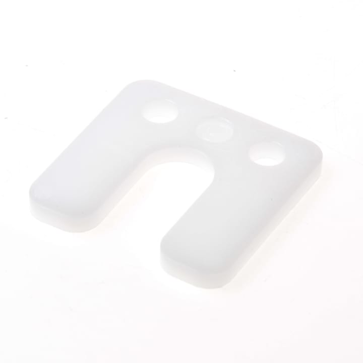 GB Drukplaat met sleuf transparant kunststof 70 x 70 x 6mm 34746