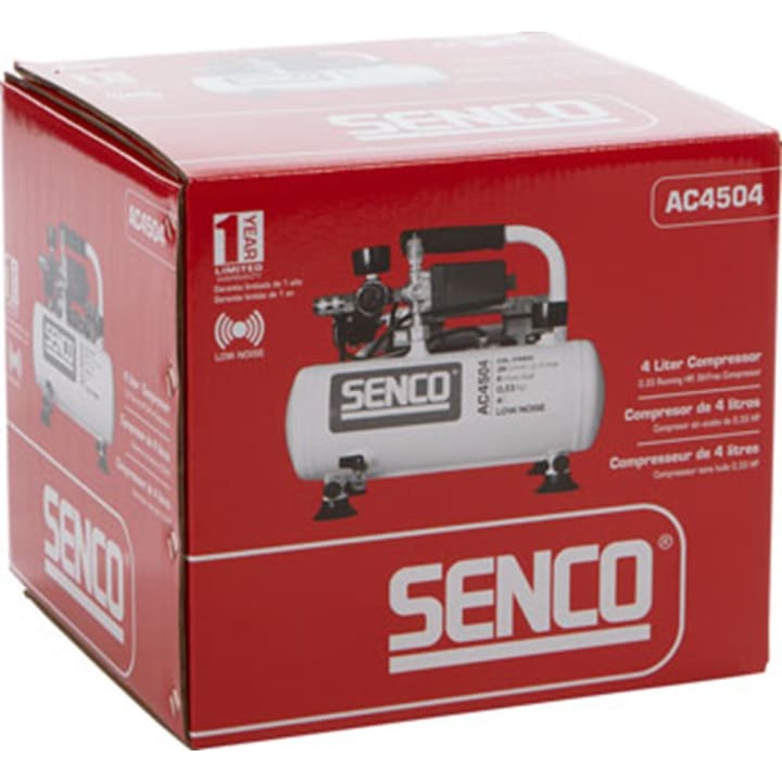 Senco AC4504 geluidsarme compressor 4L