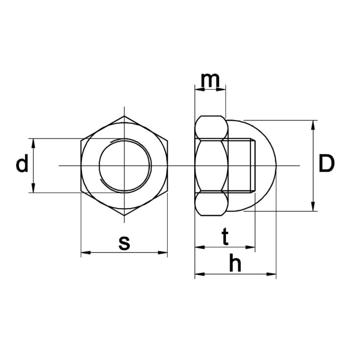 Dopmoer messing/nikkel m4