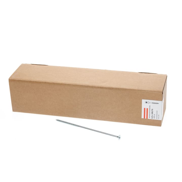 Spaanplaatschroef verzinkt platkop tx-25 6.0X180/70 deeldraad (100)