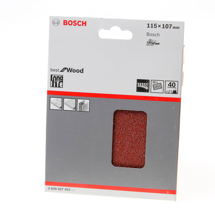 Schuurvel klit wood and paint 115 x 107 K40 blister van 10 vellen