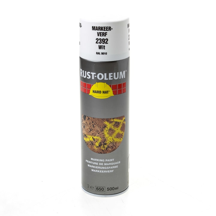 Rust-Oleum Hard Hat markeerverf wit 500ml