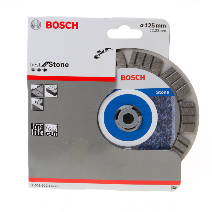Diamantschijf droog Best for Stone diameter 125 x asgat 22.2mm