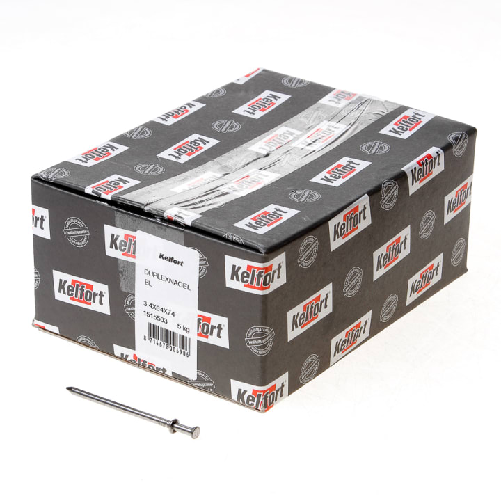 Duplexnagel blank 3.4 x 65/75mm