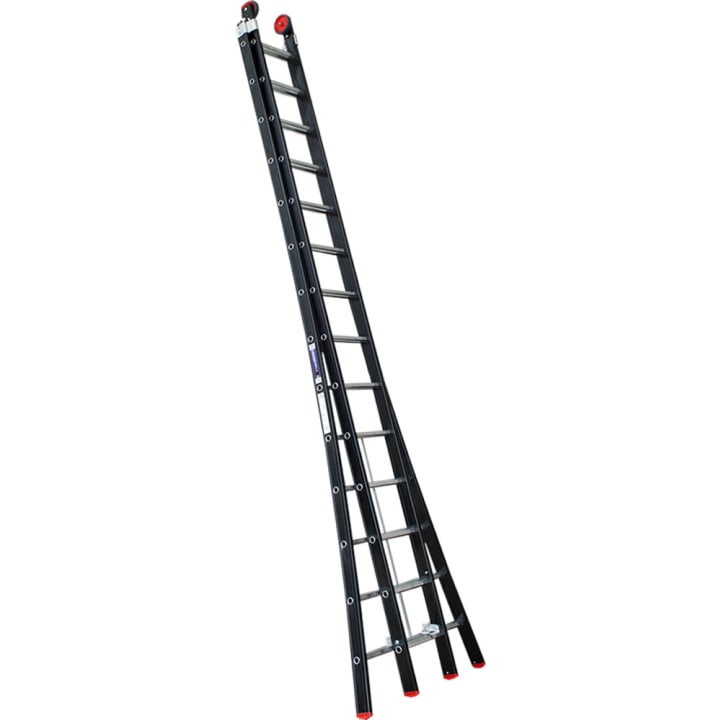 Reformladder Magnus, aluminium, zwart, 2x14 treden