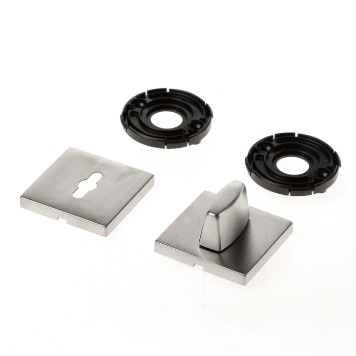 Toilet-/badkamerrozet vierkant ASL roestvaststaal