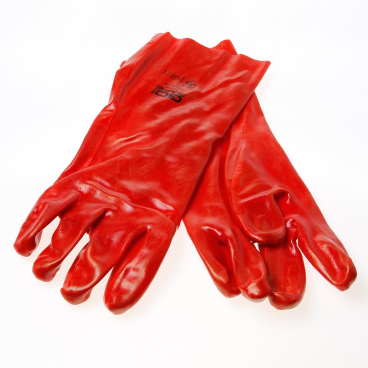 Handschoen ocean PVC rood 35cm maat XL(10)