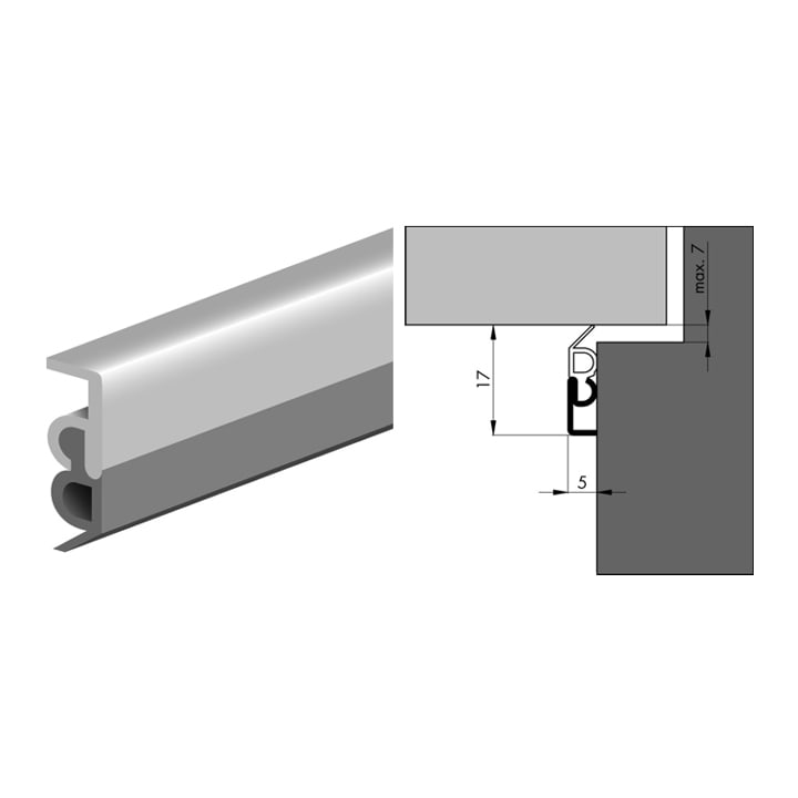 Elton Tochtstrip acrylbestendig 2200mm elro 6905.AR