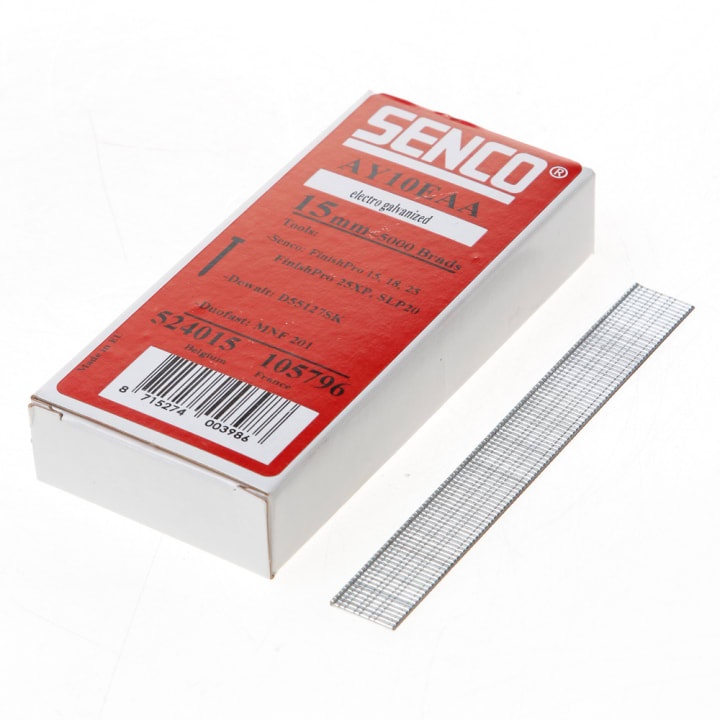 Senco brads 15.2mm gegalvaniseerd