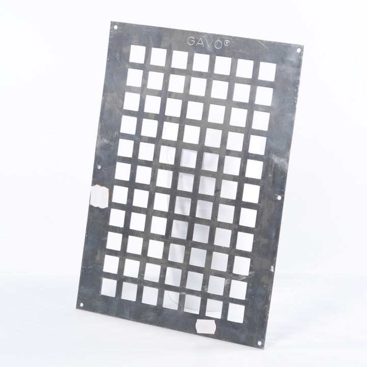 Gavo Ventilatieplaat enkel rij aluminium 25 x 35cm