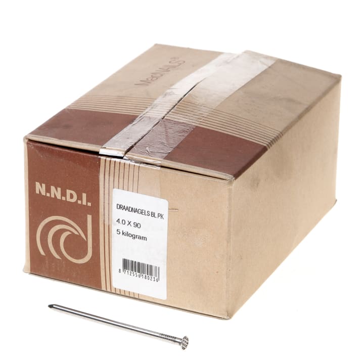 Draadnagel platkop blank 4.0 x 90mm 5kg