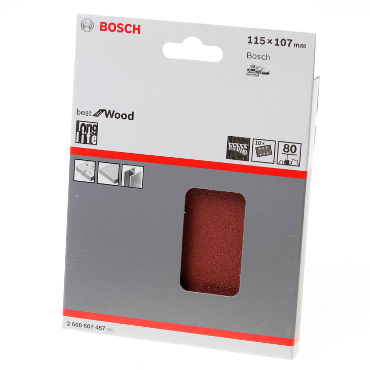 Schuurvel klit wood and paint 115 x 107 K80 blister van 10 vellen