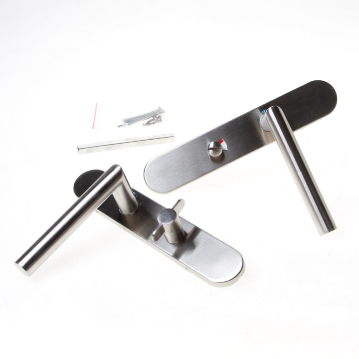 Deurkruk 90 op schild WC72/8mm rechts met nok 7mm EN1906