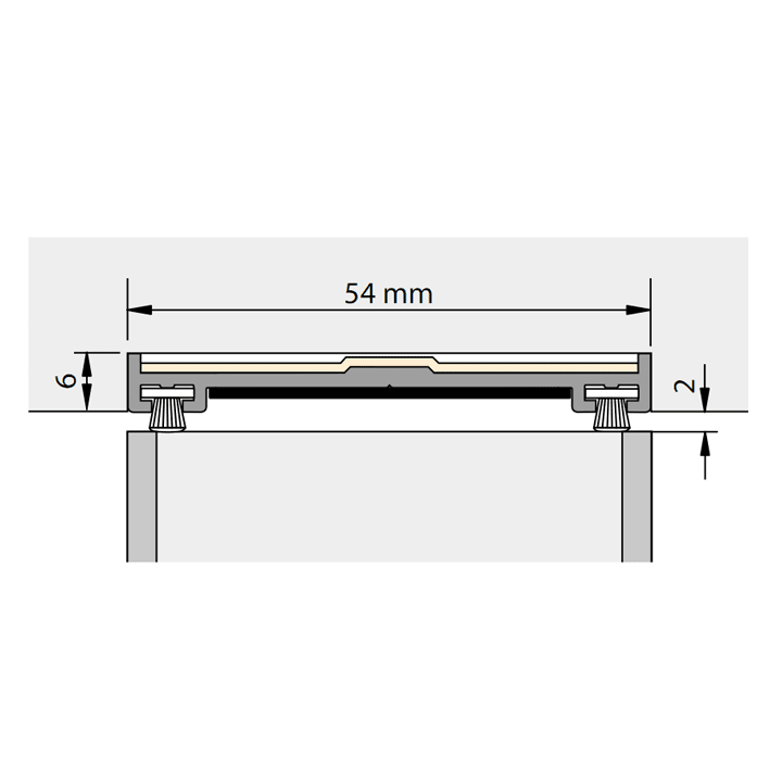 Alprokon Dorpelprofiel brandwerend, aluminium Ferno-Tec no. 404