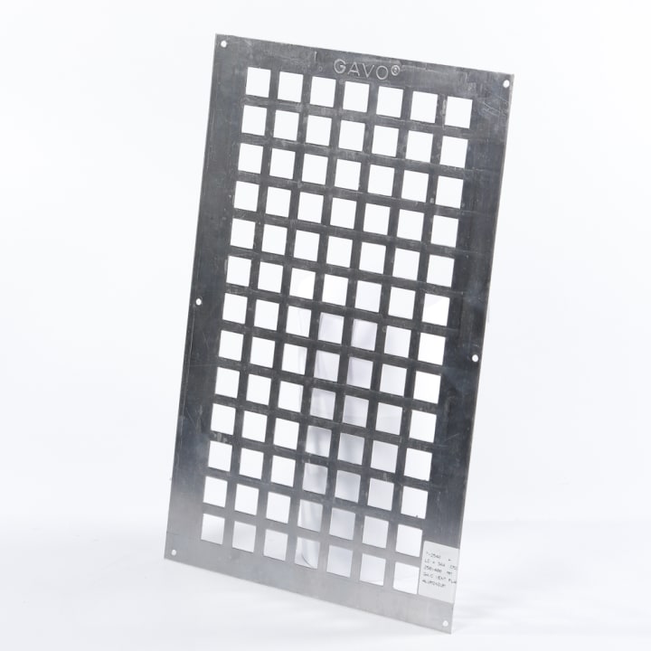 Gavo Ventilatieplaat enkel rij aluminium 25 x 40cm