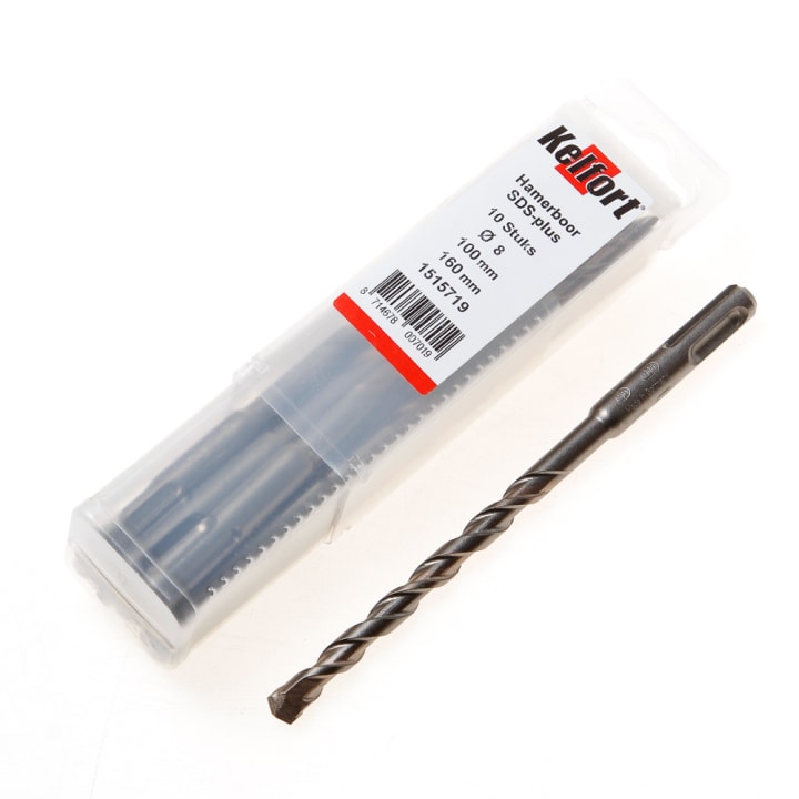 Hamerboor SDS-plus tenpack diameter 8 x 160/100mm