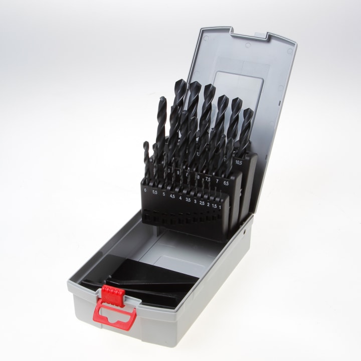 Metaalborenset Pro HSS-R 25-delig diameter 1-10mm
