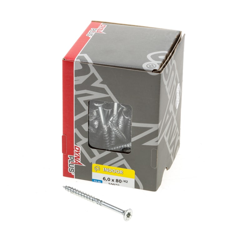 Dynaplus Constr.schroef Vz Pk +Snijpunt Tx-30 6.0X80/42