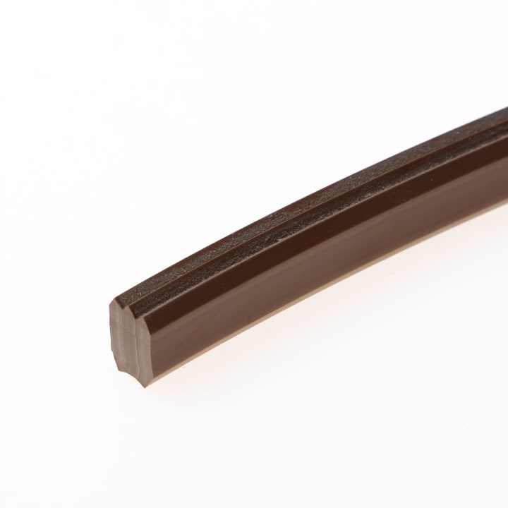 Inleg trapstrip kunststof met i-profiel bruin 8 x 11mm