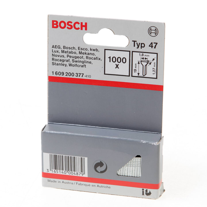 Nagels Type 47 19mm blister van 1000 nagels