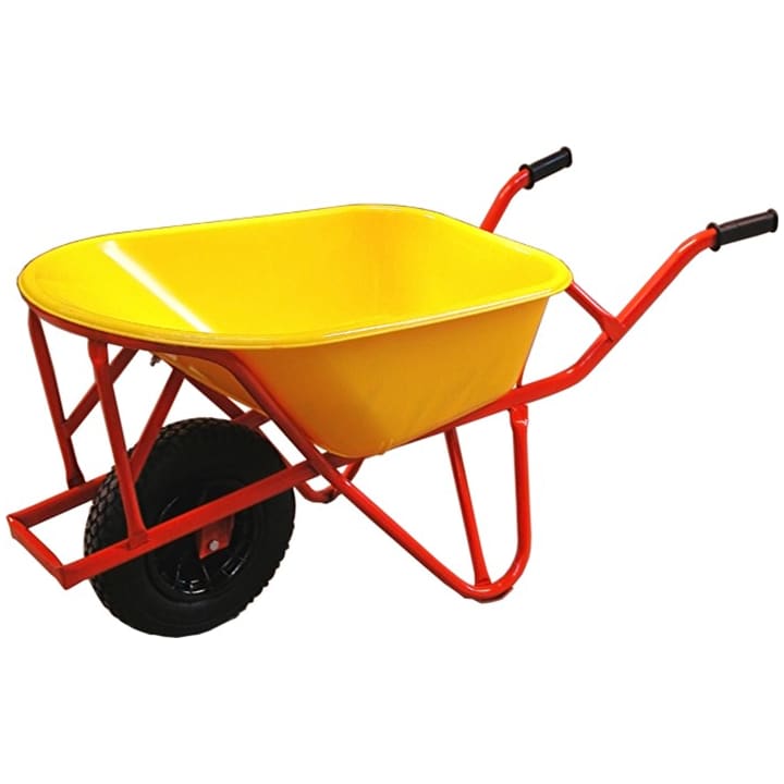 Stratenmakers kruiwagen kunststof bak ks geel