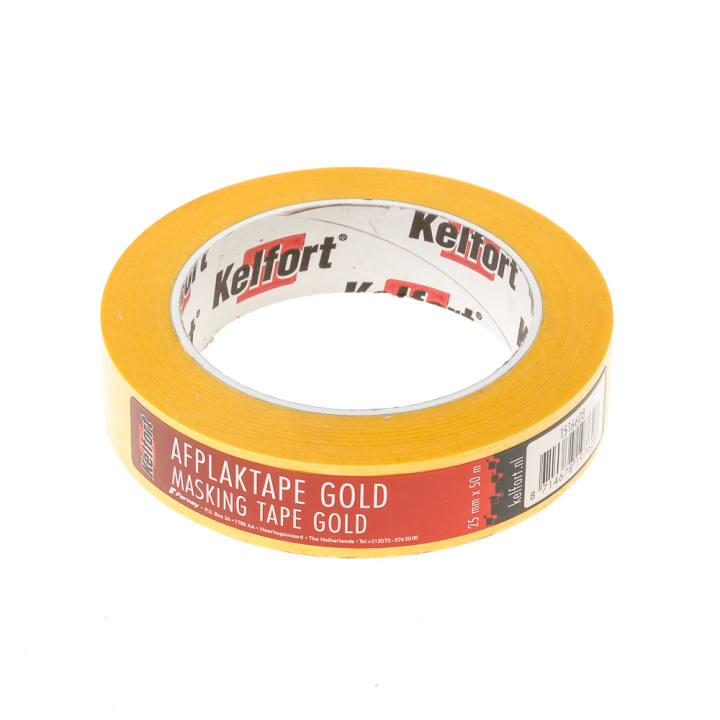 Afplaktape gold 25mmx50m