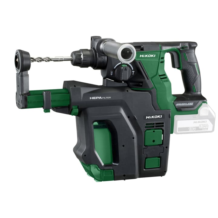 HiKOKI DH18DBL W2DZ accu boorhamer 18V ,brushless, exclusief accu's en lader, inclusief systainer HSC IV incl stofafzuigunit hsc II