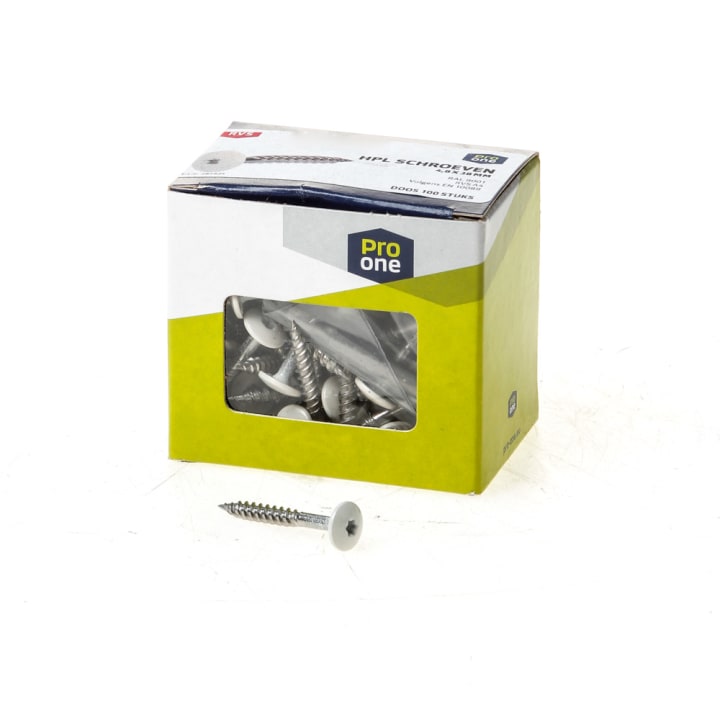 Kleurkopschroef rvs 4,8x38 R9001 creme (100)